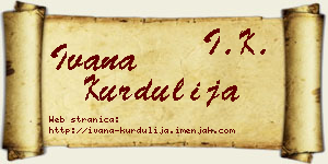 Ivana Kurdulija vizit kartica